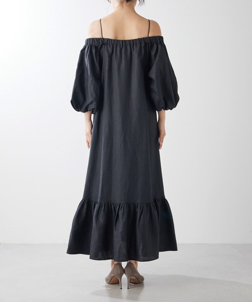 「THE PAUSE」 半袖ワンピース FREE ブラック レディース_画像4