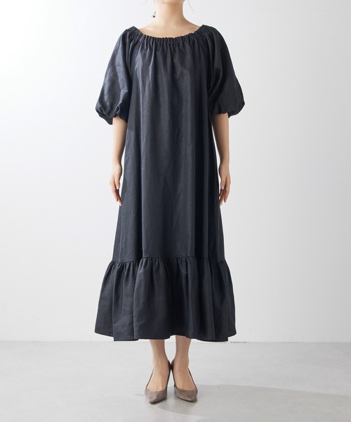 「THE PAUSE」 半袖ワンピース FREE ブラック レディース_画像5
