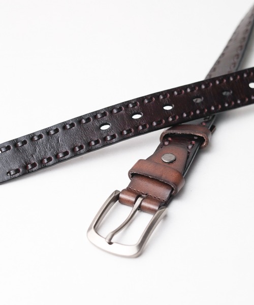 ARCHIVER ベルト 「RES」レザーベルト メンズ レディース : ZOZOTOWN