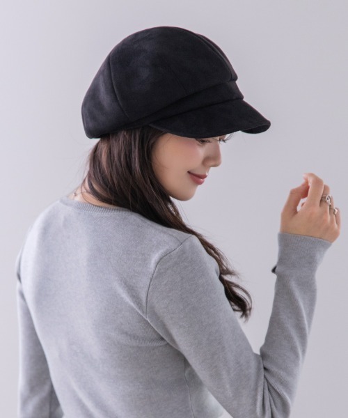 polcadot（ポルカドット） 帽子 キャスケット 静電フェイクスエード