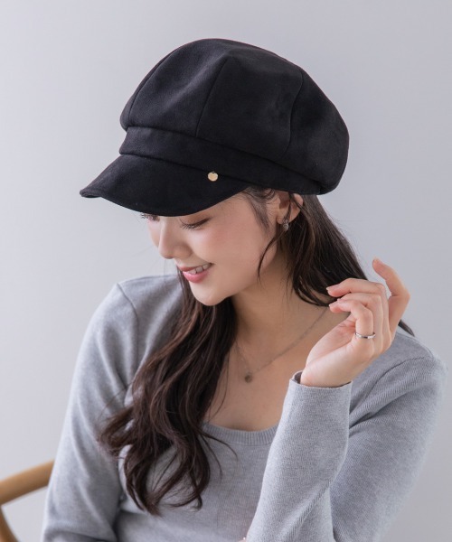 polcadot（ポルカドット） 帽子 キャスケット 静電フェイクスエード