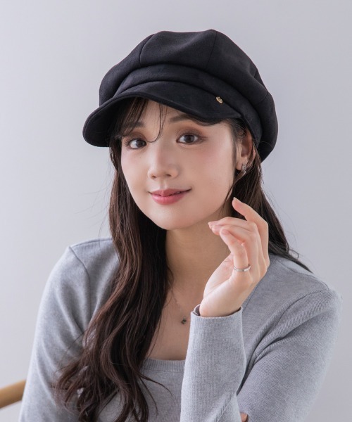 polcadot（ポルカドット） 帽子 キャスケット 静電フェイクスエード