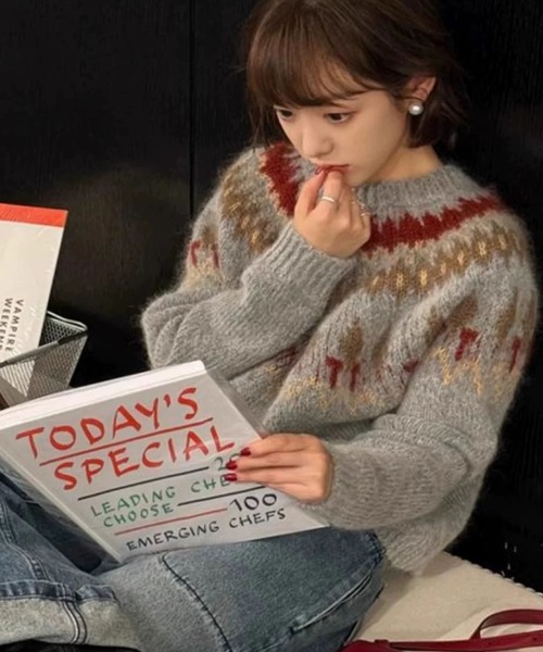 meJane（ミージェーン） ニット セーター ノルディックジャガード