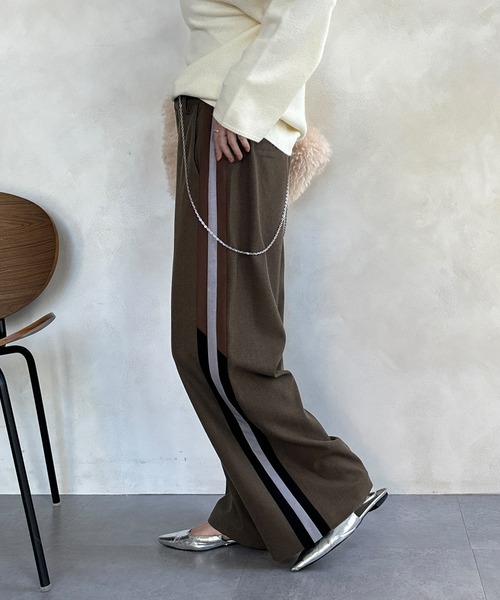 DouDou（ドゥドゥ） パンツ 「WEB限定」サイドラインワイドパンツ