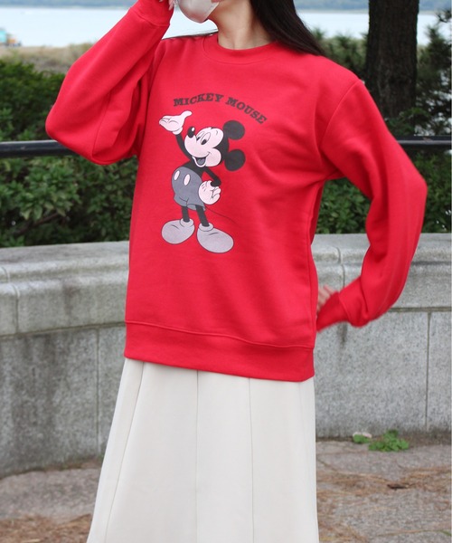 ディズニークルーズ 限定 ミッキーマウス キャラクター 裏起毛 袖太スウェット Disney（ディズニー） トレーナー スウェット 「DISNEY/ディズニー