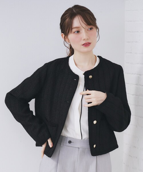 index（インデックス） ジャケット ノーカラージャケット ファンシー
