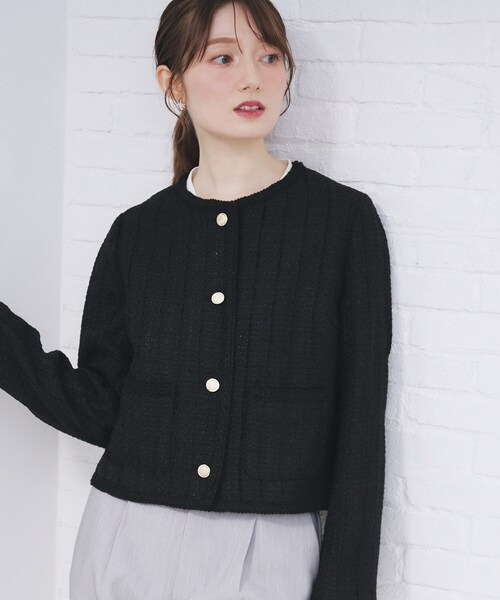 index（インデックス） ジャケット ノーカラージャケット ファンシー