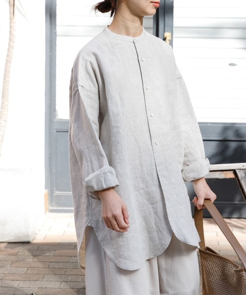 「FORK&SPOON」 長袖ブラウス 1 ブルー系その他 レディース_画像7