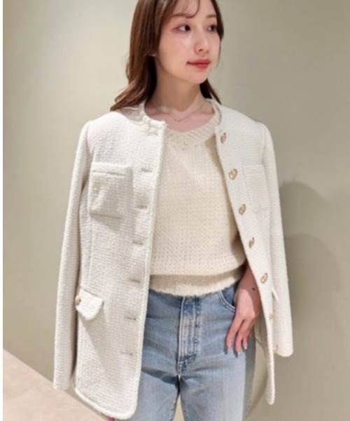 CELFORD（セルフォード） ノーカラージャケット 36 ピンク レディース