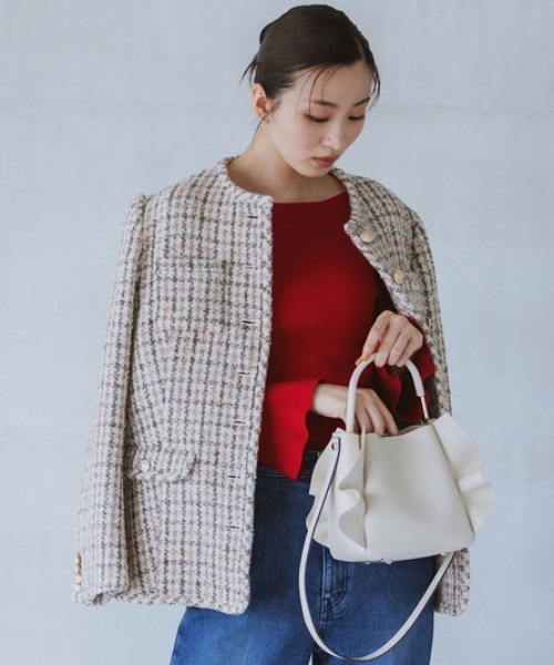 CELFORD（セルフォード） ノーカラージャケット 36 ピンク レディース