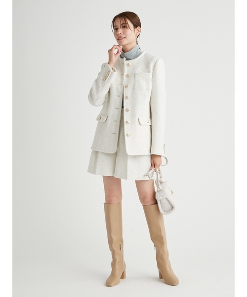 CELFORD（セルフォード） ノーカラージャケット 36 ピンク レディース