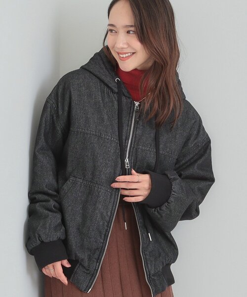 Cutie Blonde ブルゾン アウター デニム中綿フーディーブルゾン