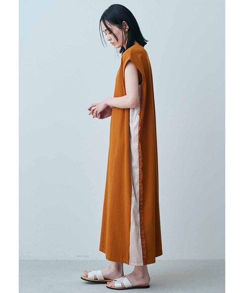 「MEDE19F」 ノースリーブワンピース LARGE ブラウン系その他 レディース_画像4