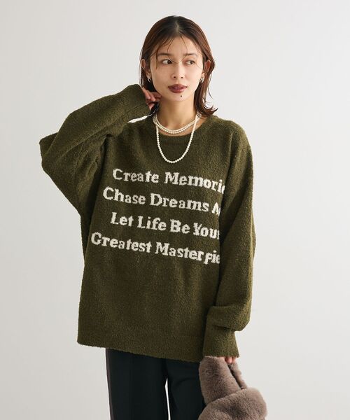 Green Parks（グリーンパークス） チュニック ブークレロゴニット