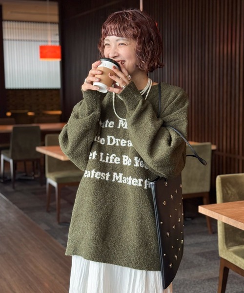 Green Parks（グリーンパークス） チュニック ブークレロゴニット