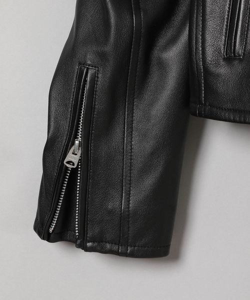 JEANASIS（ジーナシス） レザーブルゾン SMALL ブラック レディース