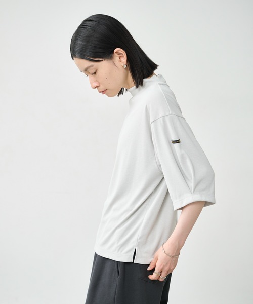 tシャツ 「KHA:KI / カーキ」ソフトモックネック トップ レディース_1