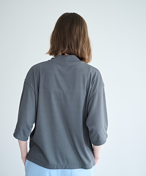 tシャツ 「KHA:KI / カーキ」ソフトモックネック トップ レディース_10