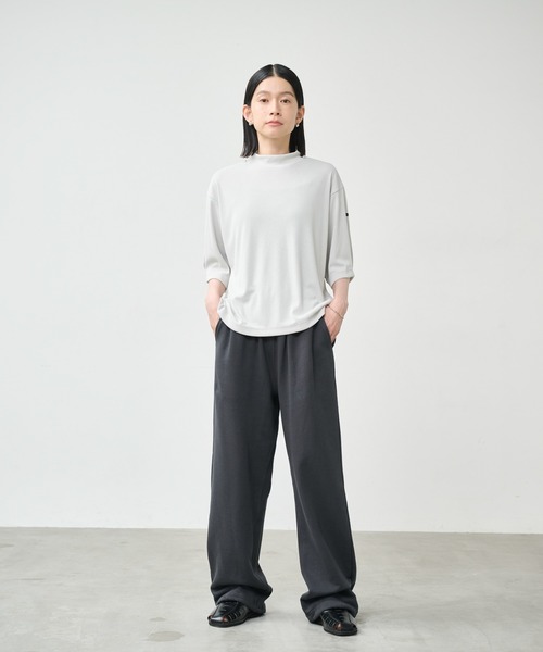 tシャツ 「KHA:KI / カーキ」ソフトモックネック トップ レディース_14