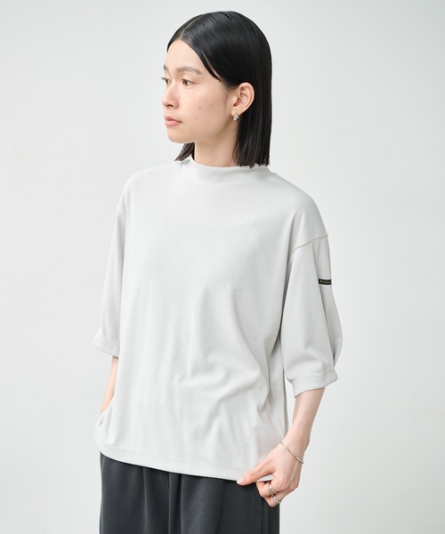 tシャツ 「KHA:KI / カーキ」ソフトモックネック トップ レディース_15