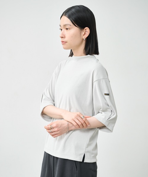 tシャツ 「KHA:KI / カーキ」ソフトモックネック トップ レディース_17