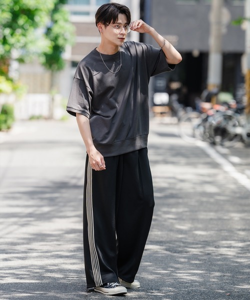 En serio TOKYO パンツ 「SIDEWAYSTANCE」ラインジャージワイド