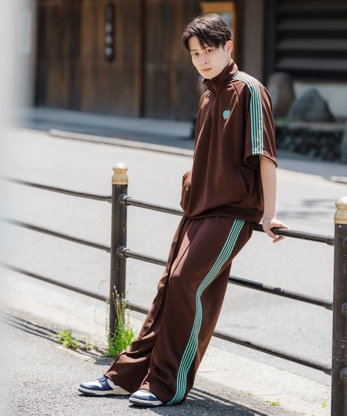 En serio TOKYO パンツ 「SIDEWAYSTANCE」ラインジャージワイド