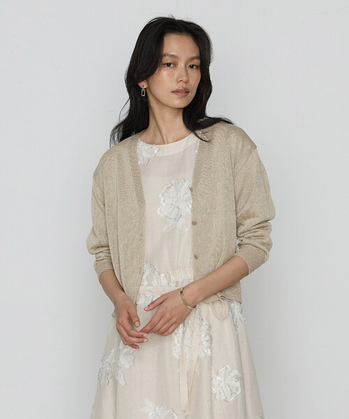 新品 K.T KIYOKO TAKASE ポリエテル楊柳ジャージー カーディガン シャイニー畦編みニット カーディガン（10-01IK01-205）｜K.T キヨコ