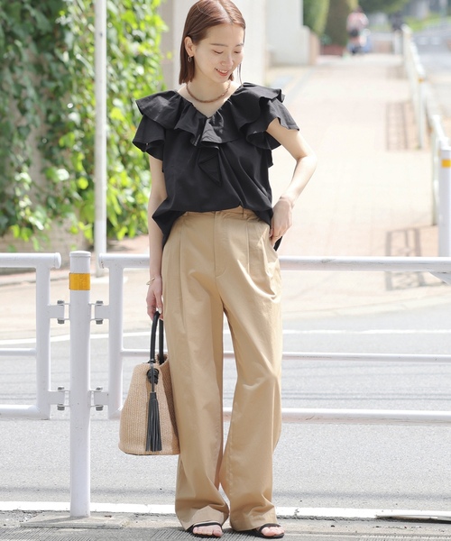 「JOURNAL STANDARD relume」 ノースリーブブラウス FREE ブラック レディース_画像4