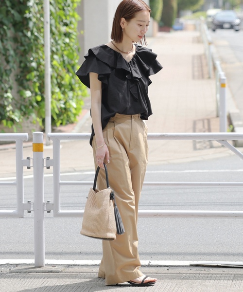 「JOURNAL STANDARD relume」 ノースリーブブラウス FREE ブラック レディース_画像5