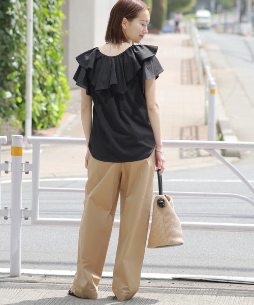 「JOURNAL STANDARD relume」 ノースリーブブラウス FREE ブラック レディース_画像6