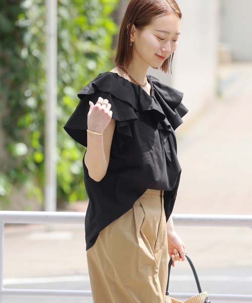「JOURNAL STANDARD relume」 ノースリーブブラウス FREE ブラック レディース_画像8