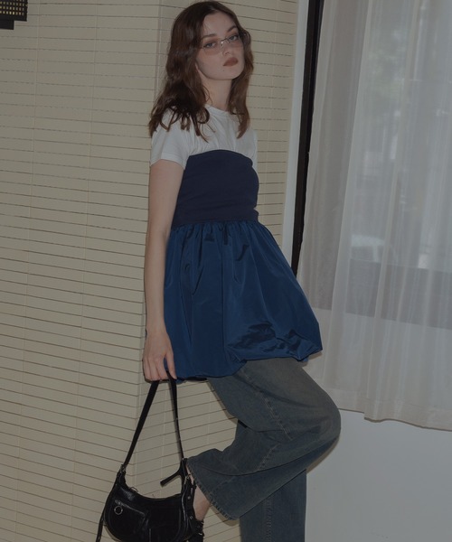 「Mili affinity」 キャミソールワンピース FREE ブラック レディース_画像4