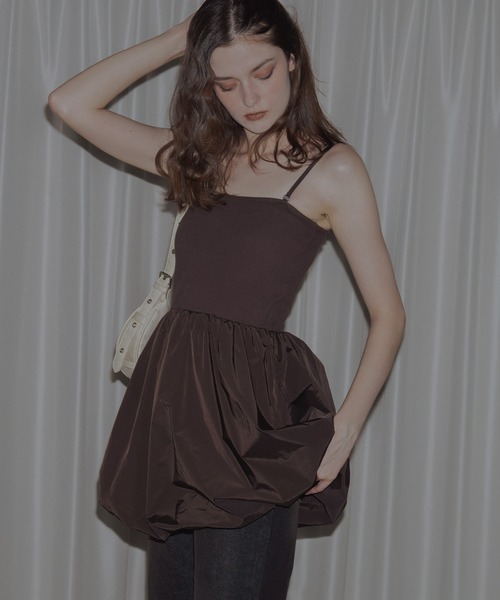 「Mili affinity」 キャミソールワンピース FREE ブラック レディース_画像7