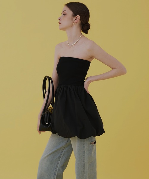 「Mili affinity」 キャミソールワンピース FREE ブラック レディース_画像9