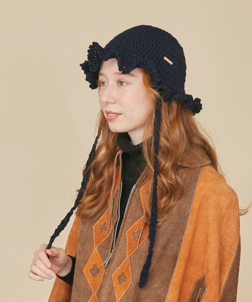 「kaorinomori」 ハット FREE ネイビー レディース_画像6