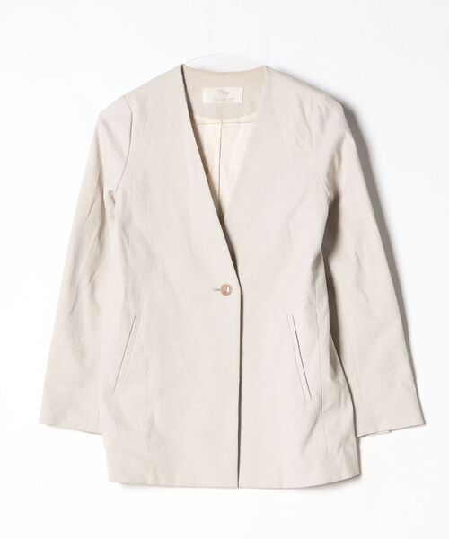 plage（プラージュ） ノーカラージャケット 38 ベージュ レディース