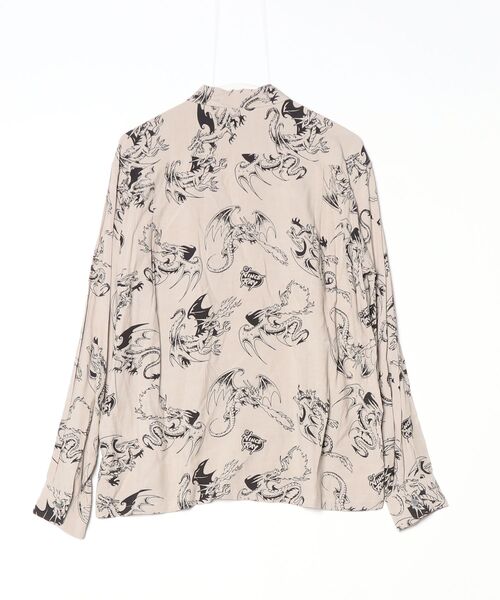 「STAR OF HOLLYWOOD」 長袖シャツ M ベージュ メンズ_画像2