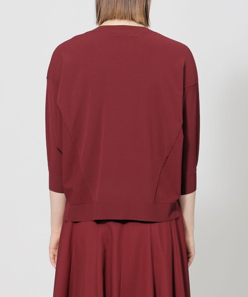 「EPOCA」 7分袖ニット 40 レッド レディース_画像7