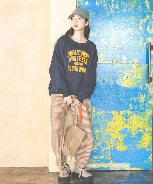 niko and…（ニコアンド） トレーナー スウェット ブラッシュエンブロ裏