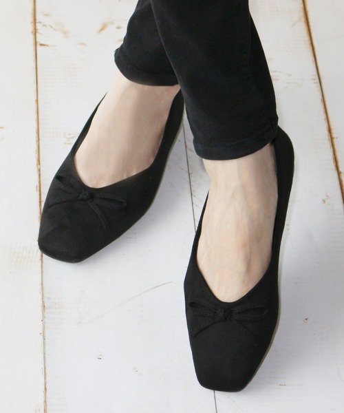 「Fin」 フラットパンプス 24.5cm グリーン レディース_画像9