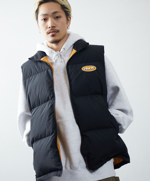 「VISION STREET WEAR」 ベスト X-LARGE ネイビー メンズ_画像4