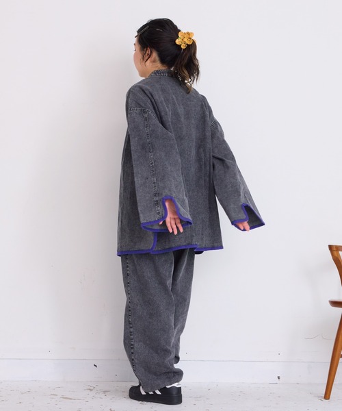 「BIG FIELD」 デニムジャケット 160cm ブルー レディース_画像5