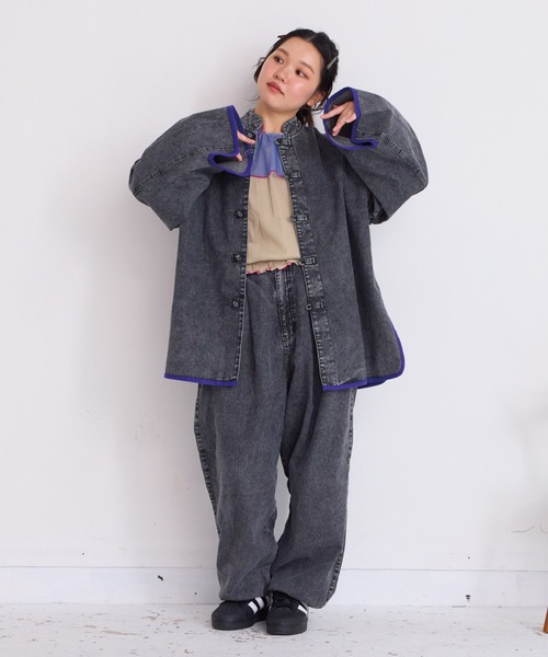 「BIG FIELD」 デニムジャケット 160cm ブルー レディース_画像8