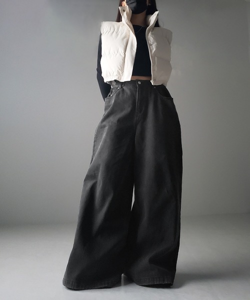 「me+em select」 デニムパンツ MEDIUM ブルー レディース_画像6