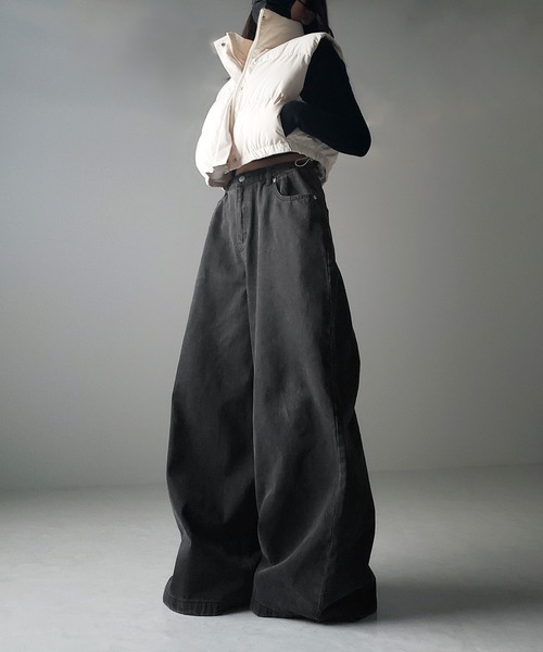 「me+em select」 デニムパンツ MEDIUM ブルー レディース_画像7