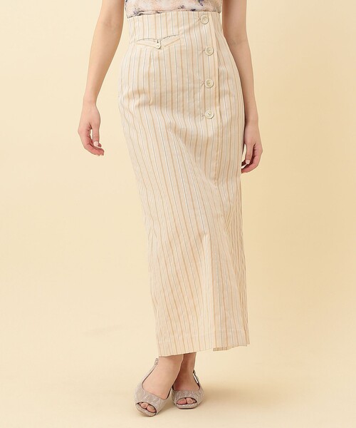 「ME COUTURE」 タイトスカート 0 ベージュ レディース_画像10