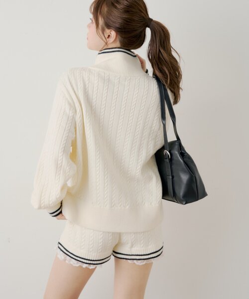 Chico（チコ） パンツ 「セットアップ対応」裾レイヤードニット