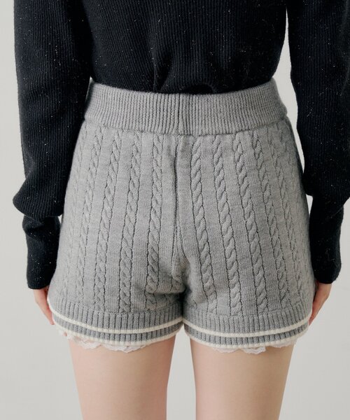 Chico(チコ) パンツ 「セットアップ対応」裾レイヤードニット Chico(チコ) パンツ 「セットアップ対応」裾レイヤードニット