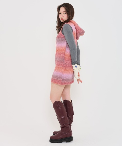 「TINA：JOJUN」 ニットワンピース M ブラウン レディース_画像9